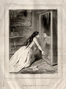 Les Actrices: Protégez Seigneur! une vierge chrétienne, 1843 - Paul Gavarni