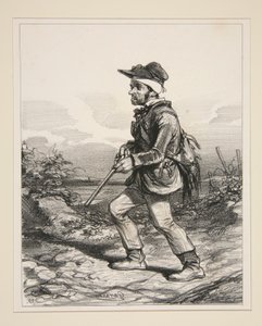 M. Gontard, (du clos-Gorju), Gros propriétaire, Électeur Éligible, en chasse des l - Paul Gavarni
