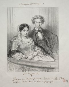 Masques et visages : Paric, par-là : Phèdre au Théâtre-Français..., 1857-1858 - Paul Gavarni