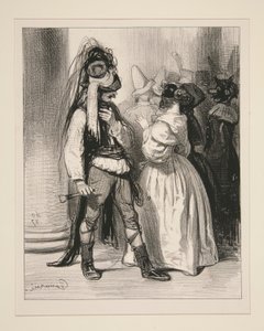 Pauvre Elvire, emportée aux flots du bal Musard - Paul Gavarni