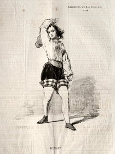 Souvenirs du Bal Chicard : Pistolet, 1843 - Paul Gavarni