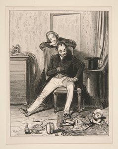 Tu ne sais pas, Monsieur Coquardeau, ce que ta fille a fait?... - Paul Gavarni