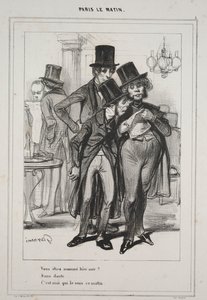 "Vous étiez nommé hier soir?...", de la série Paris Le Matin - Paul Gavarni