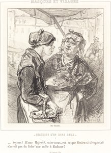 "Voyons! Mme Majesté..." - Paul Gavarni