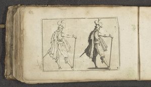 Acteur avec chapeau à plumes, en double