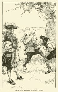 Jack Bird combat le chapelain (gravure) - Paul Hardy