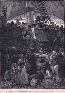 Scène du départ de Leith de l