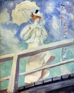 Dame en blanc, fin du XIXe siècle