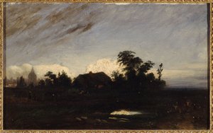 Un étang près de La Glacière, au crépuscule - Paul Huet