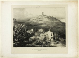 La tour de Mont-Perrou, vue des rives de l