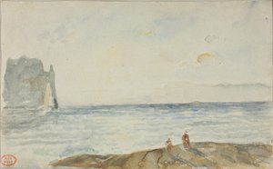Vue à Étretat - Paul Huet