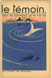 Couverture du magazine Le Témoin, satirique en couleurs, 21 avril 1935 - Paul Iribe