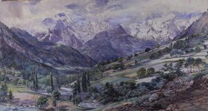 Une vue alpine - Paul Jacob Naftel
