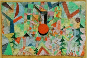 Château avec coucher de soleil - Paul Klee
