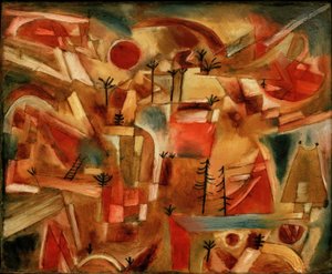 Paysage rocheux (avec palmiers et sapins) - Paul Klee