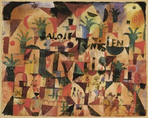 Salon Tunisien Trafic sur le boulevard Tunis, 1918 - Paul Klee