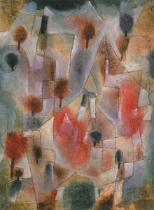 Paysage avec arbres bleus et rouges, 1920 - Paul Klee