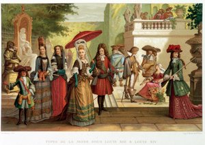 Types de mode sous Louis XIII et Louis XIV - dans "Institutions: usages et costumes, France 1590-1700" par Paul Lacroix - Paul Lacroix
