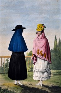 Femme de montagne et femme de plaine, gravure de Paul Legrand, Colombie - Paul Legrand