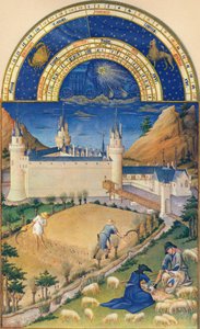 Juillet - le Château de Poitiers, XVe siècle, 1939 - Paul Limbourg