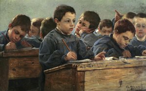 Dans la salle de classe - Paul Louis Martin des Amoignes