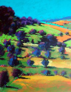 Barrowwake regardant vers le nord-ouest (détail #2), 2025 (acrylique sur panneau)