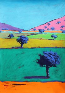 Berrow Down, 2021 (acrylique sur papier) - Paul Powis