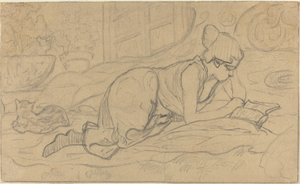Étude pour "La Liseuse couchée"