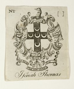 Ex-libris pour Isaiah Thomas (1749-1831), vers 1765-1770 (gravure sur papier vergé) - Paul Revere