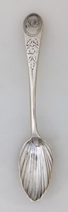 Cuillère à thé cannelée, vers 1785