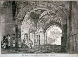 Porte sous la galerie de la reine Elizabeth, château de Windsor, Berkshire, 1812 - Paul Sandby
