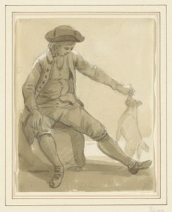 Garçon jouant avec un chien