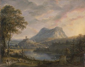 Paysage avec un lac