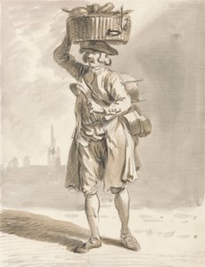 Cris de Londres : Un homme avec un panier (homme vendant des pots et des casseroles) - Paul Sandby
