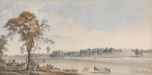 Vue Nord-Ouest de Wakefield Lodge dans la Forêt de Whittlebury, Northamptonshire - Paul Sandby