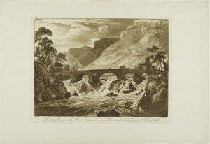 Pont y Pair sur la rivière Conway au-dessus de Llanrwst dans le comté de Denbigh - Paul Sandby