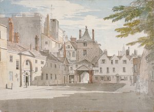 Scotland Yard avec une partie de la Banqueting House, Whitehall, Westminster, Londres, vers 1776 - Paul Sandby