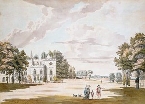 La façade sud de Strawberry Hill, XVIIIe siècle - Paul Sandby