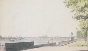 Vue du jardin de Somerset House, en direction du pont de Westminster, 1756