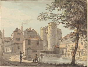 Porte Ouest à Canterbury - Paul Sandby