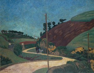 La route de la diligence à la campagne avec une charrette - Paul Sérusier