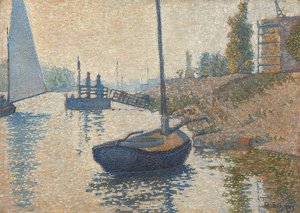 Ponton de la Félicité à Asnières (Opus no. 143) - Paul Signac