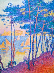 Voiliers et pins, vers 1896 - Paul Signac