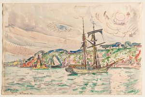 Navires près de la rivière Trieux