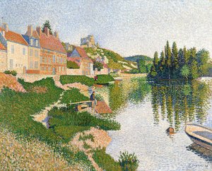 La rive du fleuve, Petit-Andely - Paul Signac