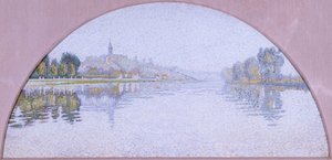 La Seine à Herblay (huile sur soie) - Paul Signac