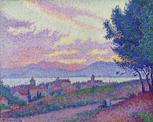 Vue de Saint-Tropez, coucher de soleil au bois de pins, 1896 - Paul Signac