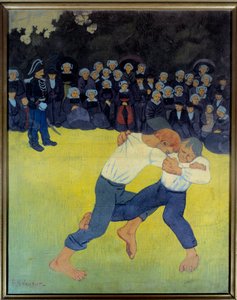 La lutte bretonne Peinture par Paul Sérusier (1863-1927) 1890 Dim. 0,92x0,73 m Paris, musée d