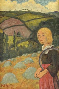 Jeune fille bretonne et meules de foin, 1924 - Paul Sérusier