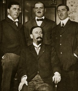 Francisco Madero et trois de ses fils, Gustavo, Gabriel et Evaristo, à l